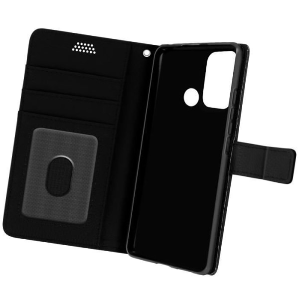Housse - AVIZAR - Moto G60s - Præget kunstlæder - Porte-monnaie med klap - Sort Svart
