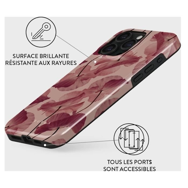 Coque - BURGA - Öm Kram - iPhone 15 Pro - Röd - Stötförebyggande Skydd Beige