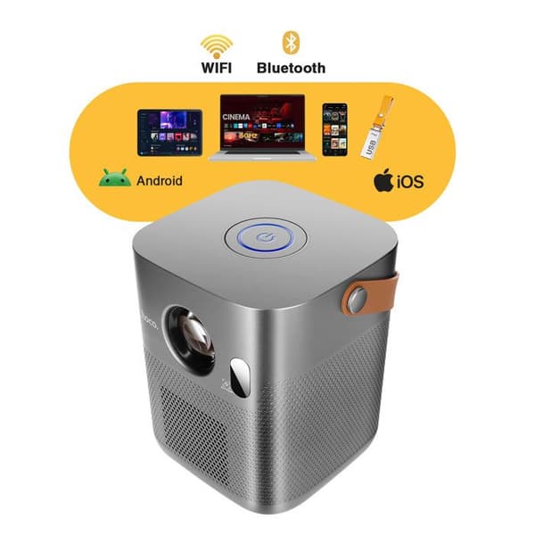 Bærbar projektor - HOKO - Android - 720p HD - Bluetooth 5.1 - Projektion 183 tommer