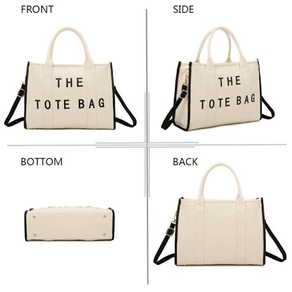 Totebag-håndtasken i stofstørrelse L Gallantry Beige Beige