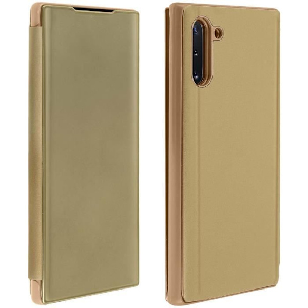 AVIZAR Fodral till Samsung Galaxy Note 10 - Translucent Mirror Effect Flip - Videostöd - Gul Gul