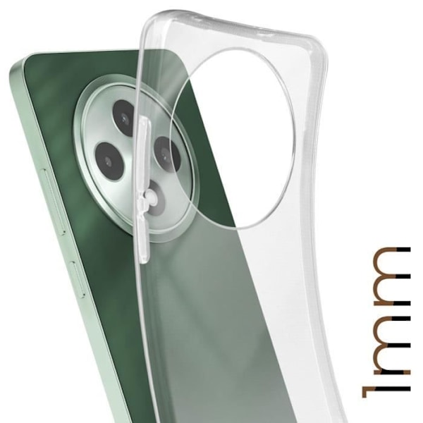 Coque til Oppo Reno 12F Silikone Gel Blød Tykkelse 1mm Gennemsigtig Transparent