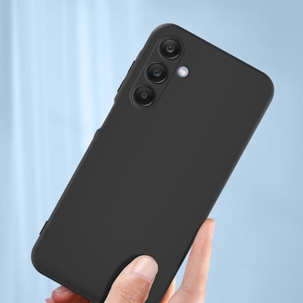 Akashi Silikone Gel Cover til Samsung Galaxy A25 5G - Sort - Beskyttelse mod stød og ridser Svart
