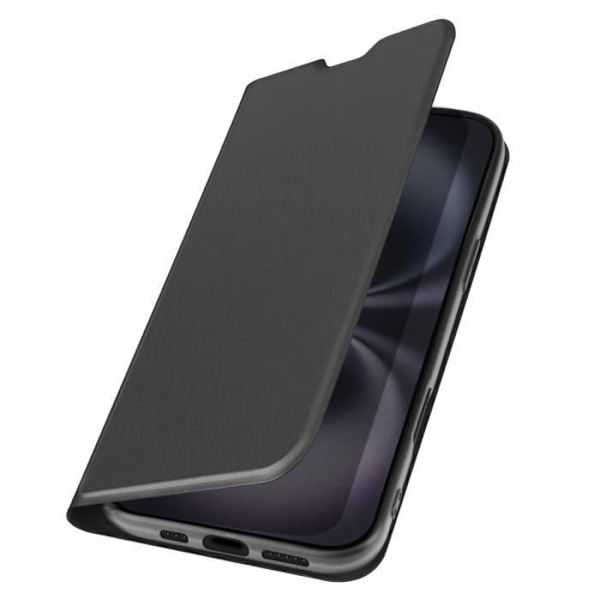 Fodral till iPhone 16 - AVIZAR - Soft touch - Korthållare - Videostöd - Svart Svart