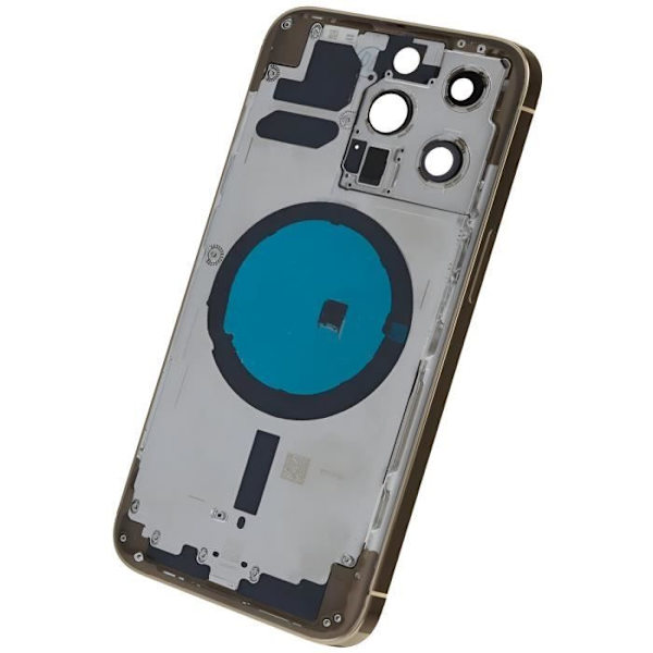 iPhone 13 Pro Max chassi med beige ersättningsglas bak Gul