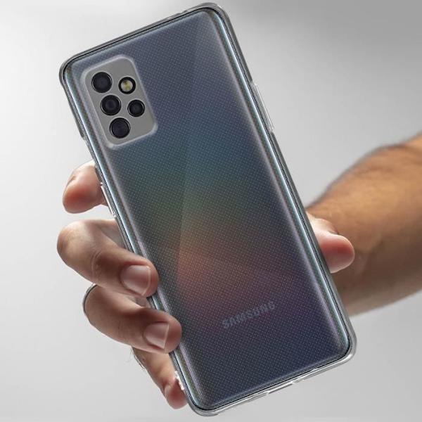 Cover og beskyttelsesfilm - Samsung - Galaxy A72 - Fleksibel - 9H hærdet glas - Sort Svart