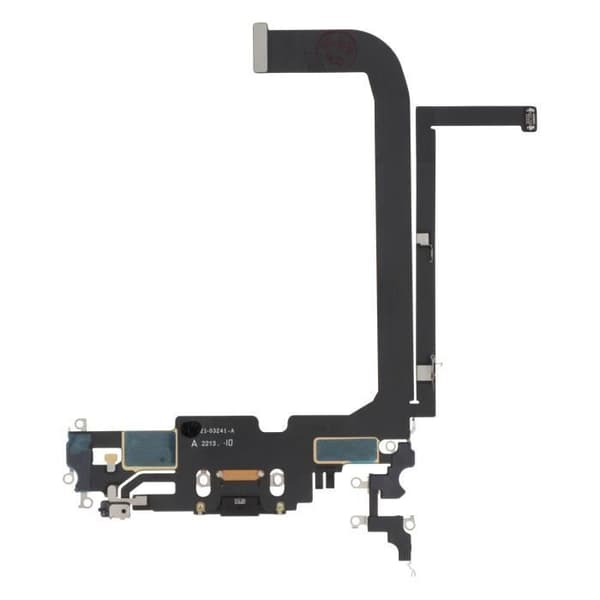 Lyn- og mikroopladningsstik til iPhone 13 Pro Max Sort Svart