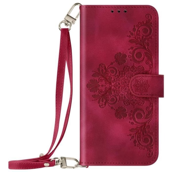 Flowers Fodral för Xiaomi Redmi Note 13 4G Wallet Video Support Fuchsia Rosa