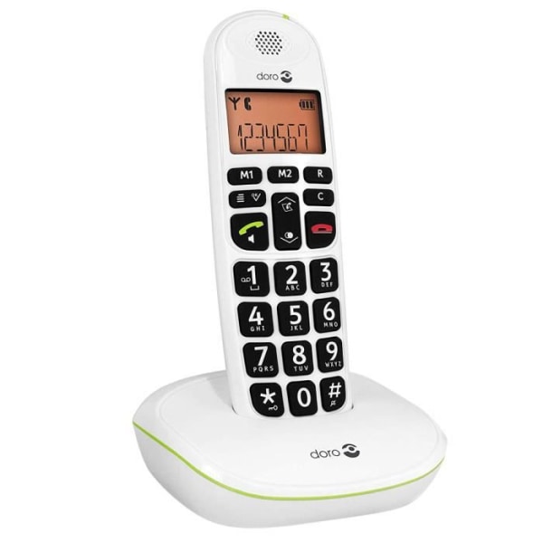 Set med 2 fasta DECT-telefoner för seniorer Clear Sound PhoneEasy 100W Duo Doro White