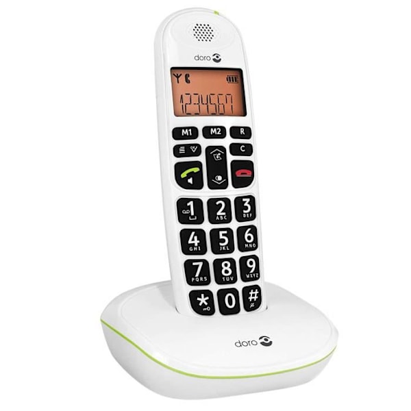 Set med 2 fasta DECT-telefoner för seniorer Clear Sound PhoneEasy 100W Duo Doro White Vit