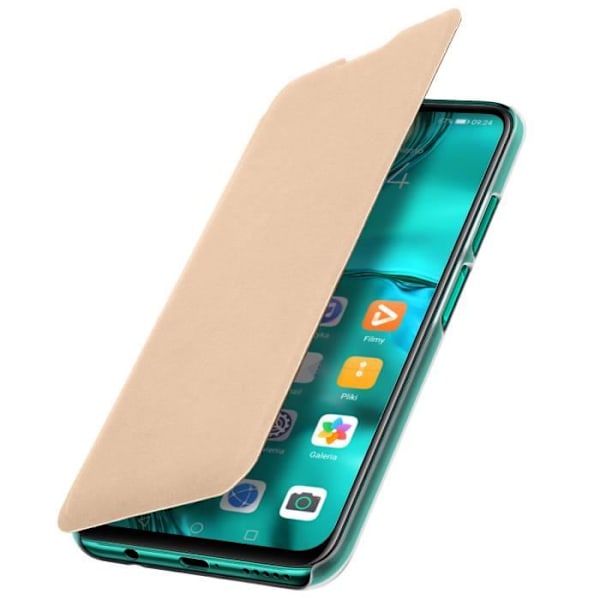 Fodral Plånbok - AVIZAR - Huawei P40 Lite - Guld - Heltäckande skydd - Kortfack Gult guld