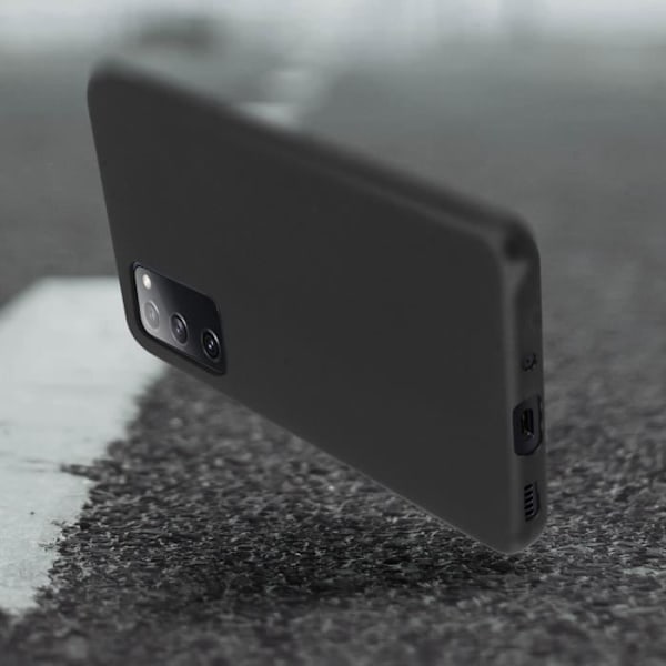 Samsung Galaxy S20 FE Pehmeä joustava iskunkestävä mattapintainen musta kuori Svart