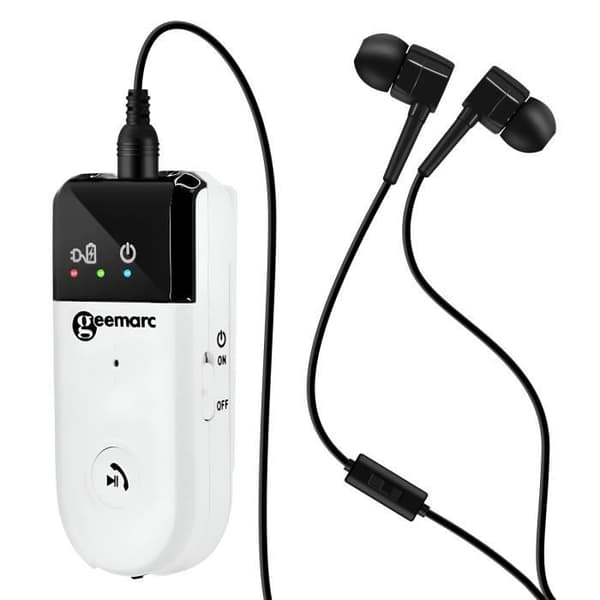 Høreforstærker - GEEMARC - Bluetooth 30dB - Hvid - TV, PC, Telefon