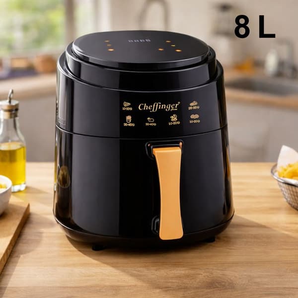 Luftfritös - CHEFFINGER - Cheffinger - 8 L - 1400 W - Pekskärm Svart