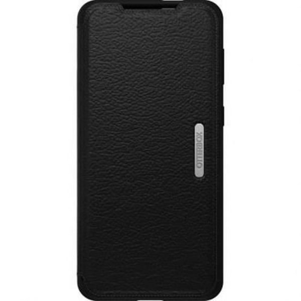 Kotelo Galaxy S21 Plus 5G Folio -vahvisteiselle Strada-nahkaiselle korttitelineellä OtterBox Black Svart