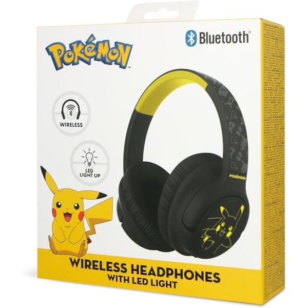 Trådlösa hörlurar - OTL TECHNOLOGIES - Pikachu - Fällbara - Bluetooth V5.3 - LED Pikachu