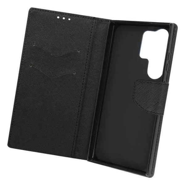 Suojakuori Samsung Galaxy S24 Ultra Flip Wallet Video Support Mustalle Svart