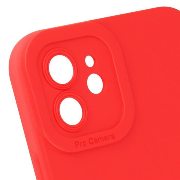 Skal till iPhone 11 - AVIZAR - Matt silikon - Förstärkt kameraskydd - Röd Röd