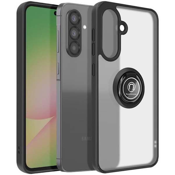 Coque för Samsung Galaxy A56 Magnetisk Ring genomskinlig svart Svart
