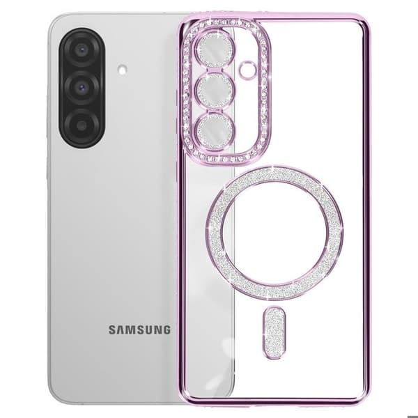 Coque - Samsung - Galaxy A56 - Violet - Strass - MagSafe - Stærk Lila