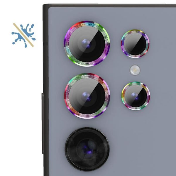 Kameraskydd - ENKAY - Samsung Galaxy S24 Ultra - 9H härdat glas - Flerfärgat - Paket med 3 Flerfärgad