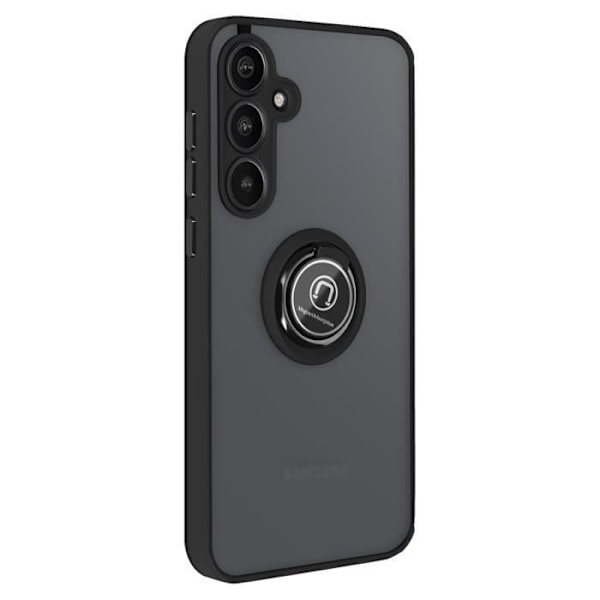 Taske til Samsung Galaxy A35 - AVIZAR - Metal Ring Support Funktion Sort Svart
