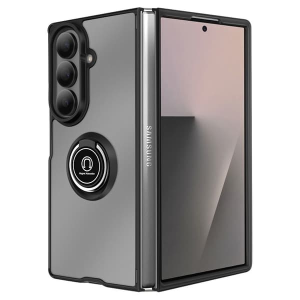 Cover til Samsung Galaxy Z Fold 7 Foldable med Magnetisk Ring Sort Svart