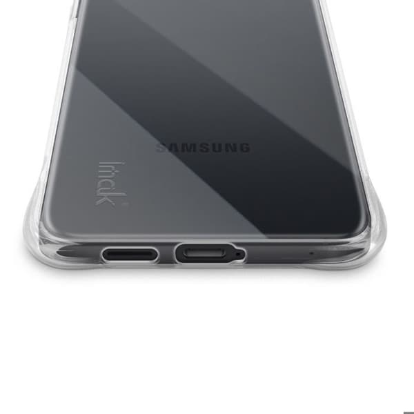 Coque för Samsung Galaxy S25 Edge Silikon Stötskydd Bumper iMak Transparent Vit