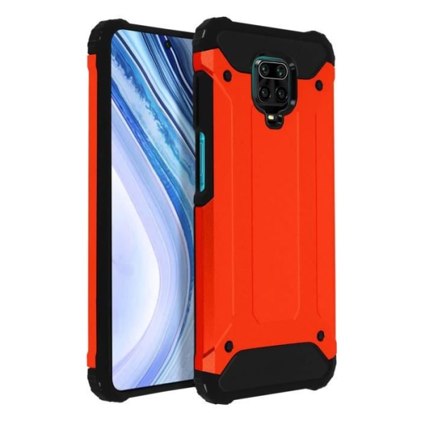 Kotelo - AVIZAR - Xiaomi Redmi Note 9 Pro/9 Pro Max - Iskunkestävä - Punainen - 1,8 metrin suoja Röd