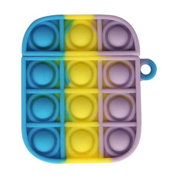 Coque Airpods - Apple - Bubble Pop - Silikon - Flerfärgad - Bubbelformatsskydd Blå
