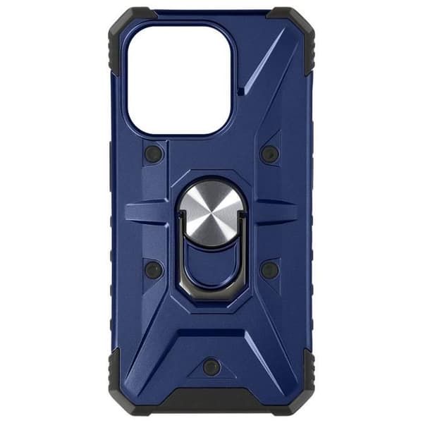 Coque - ADVARSEL - iPhone 15 Pro - Stødsikkert bumper - Bi-materiale - Video støtte Blå