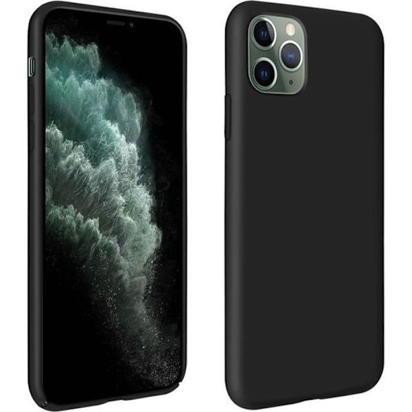 Coque iPhone 11 Pro Max - Apple - Semi-rigid - Stødabsorberende - Kradsikker - Soft Touch Svart
