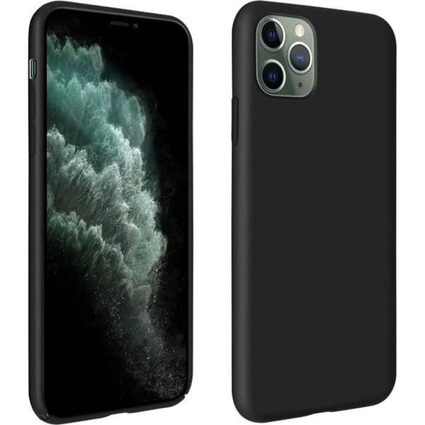 Coque iPhone 11 Pro Max - Apple - Semi-rigid - Stötbeständig - Repellent - Soft Touch Svart