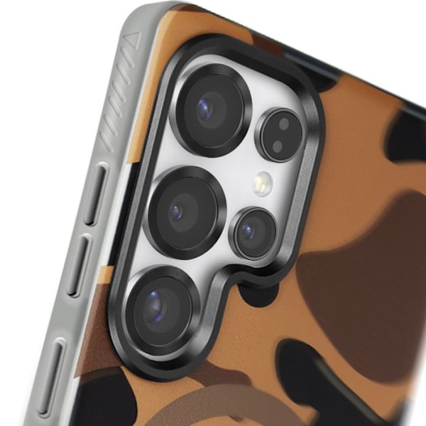 Coque MagSafe pour Samsung Galaxy S25 Ultra F-Protect Forcell Camouflage Désert Ökenkamouflage