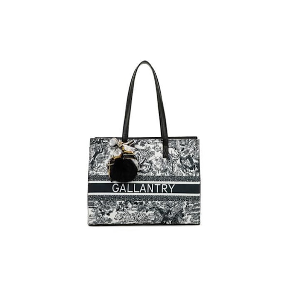 Chikle Rigid Gallantry Print Tote Håndtaske Sort Svart