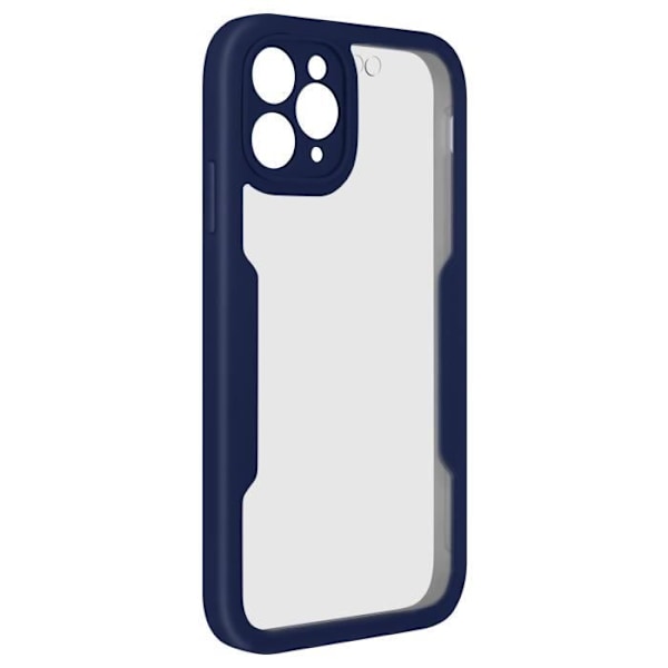 Coque iPhone 11 Pro Max - AVIZAR - Stødabsorberende - Plexiglas - Mørkeblå kant - Stiv Midnattsblå