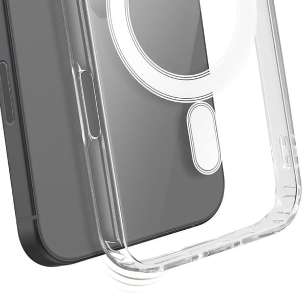 Magsafe Cover - ADVARSEL - iPhone 17 - Stiv - Transparent - Kompatible MagSafe Tilbehør Vit