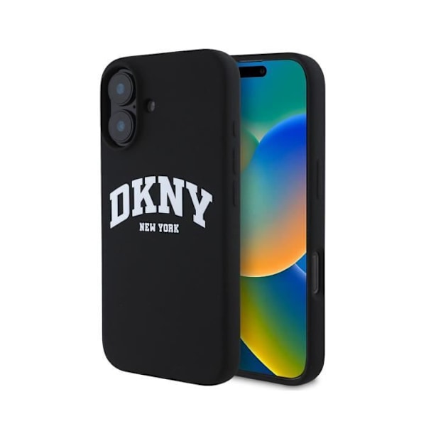 Coque pour Apple iPhone 16 Plus Édition Liquid Silicone Arch Compatible MagSafe DKNY Noir Vit