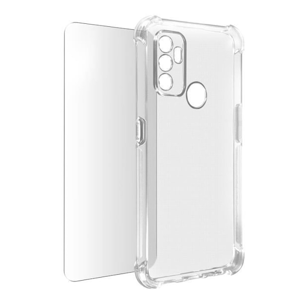 Suojakuori ja suojakalvo - AVIZAR - Oppo A53 ja A53s - Pehmeä silikoni - Karkaistu lasi 9H - 360° suojaus Vit
