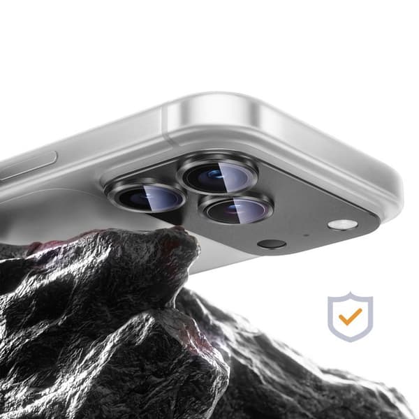 Skyddskamera för iPhone 18 Pro Max i Härdat Glas med Mörkgrå Titanram