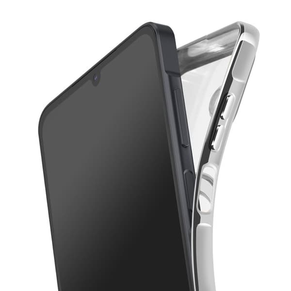 Skydd för Galaxy A07 Kompatibel med MagSafe med Silver Chromad Kant Grå