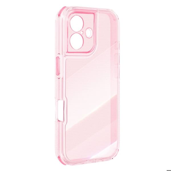 Skydd för iPhone 17 Förstärkt Bi-Material Design Texturerad Antiglid Rosé Rosa