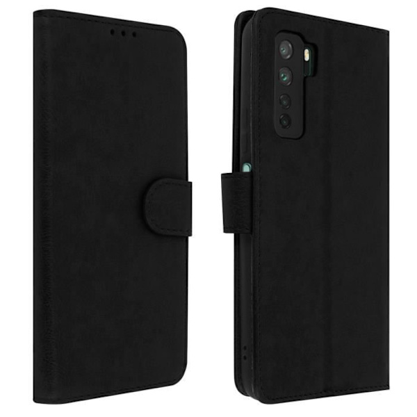 Étui Folio - AVIZAR - Huawei P40 Lite 5G - Sort - Porte-kort - Video støtte Svart