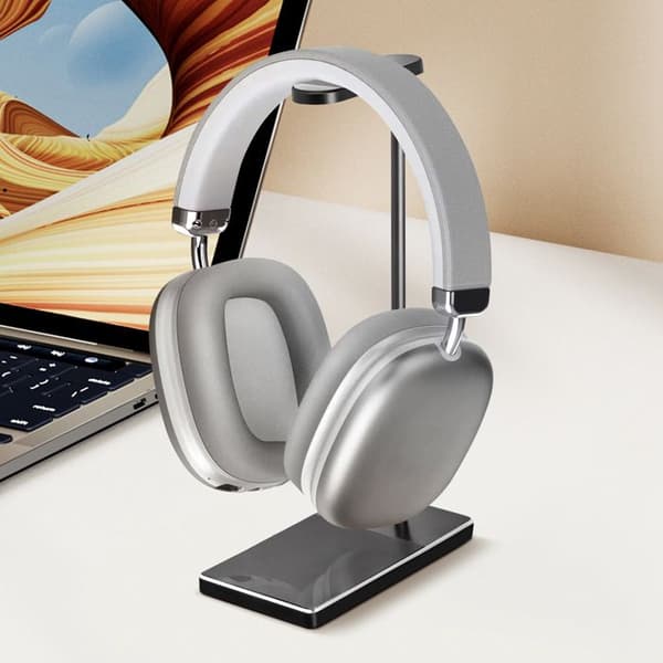 Bluetooth-hörlurar - Trådlösa - Silver - Batteritid 40h - Inbyggd mikrofon - Ergonomiska Grå