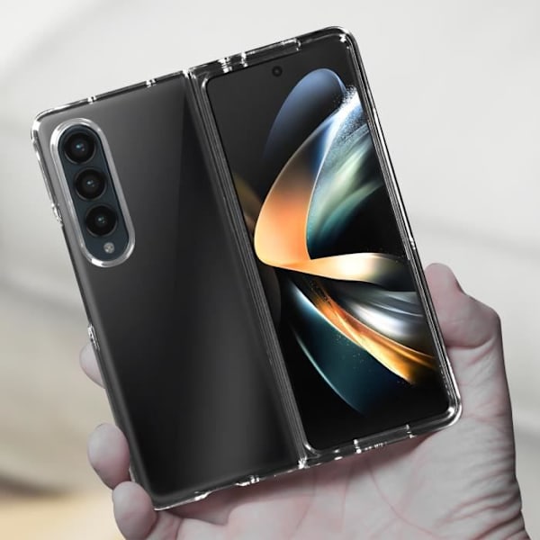 AVIZAR Skyddsfodral för Samsung Galaxy Z Fold 4 5G i genomskinlig hård polykarbonat Transparent