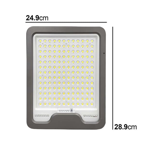 LED Solcelleprojektor 16 W med 20 W solpanel og automatisk detektion grå Grå
