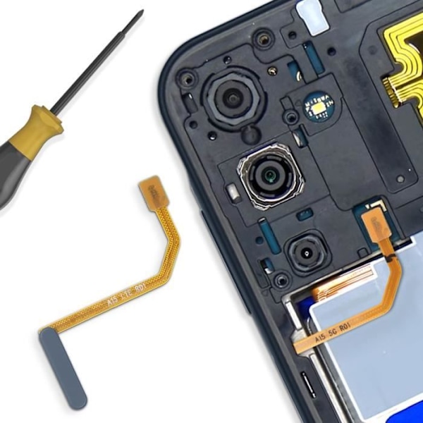 Sormenjälkilukija - AVIZAR - Samsung Galaxy A15 - Sininen Blå