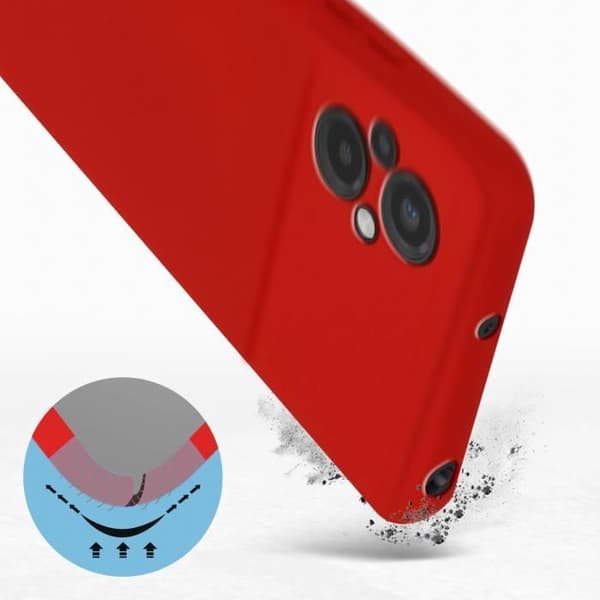 Skyddsfodral - AVIZAR - Xiaomi Poco M5 - Röd - Halvstyv - Soft-touch Röd