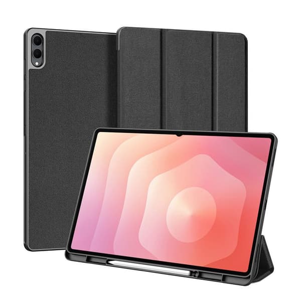 Fodral för Samsung Galaxy Tab S12 Plus Domo Tri-Fold Stötsäker Dux Ducis Svart Svart