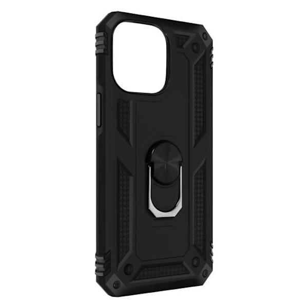 AVIZAR Shockproof Hybrid iPhone 14 Pro Cover - Sort - Holdering og videostøtte svart